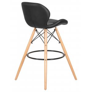 Стул барный BUTTERFLY BAR (ножки светлый бук, цвет чёрный)