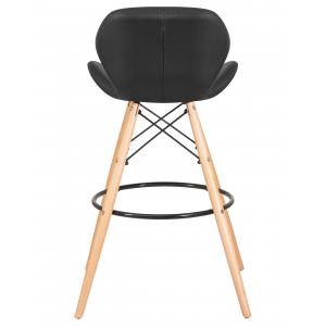 Стул барный BUTTERFLY BAR (ножки светлый бук, цвет чёрный)
