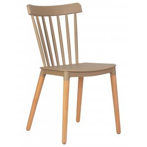 Стул обеденный Theo ножки светлый бук, цвет бежевый