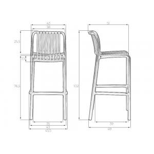 Барный стул Chloe черный