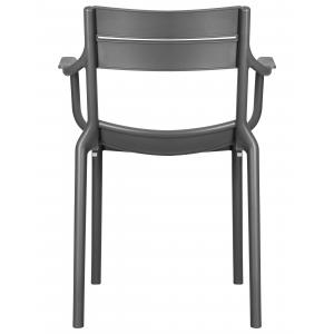 Стул Lenn Arm тёмно-серый с подлокотниками