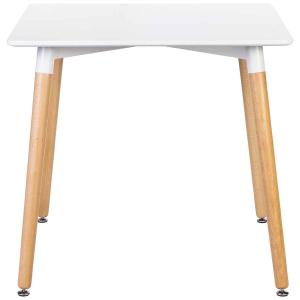 Стол Serra ножки светлый бук столешница белая