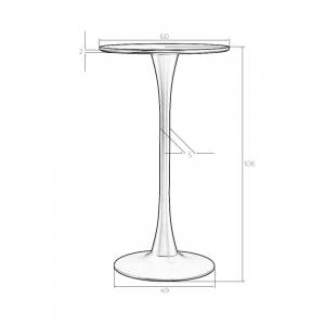 Стол барный Tulip Bar черный