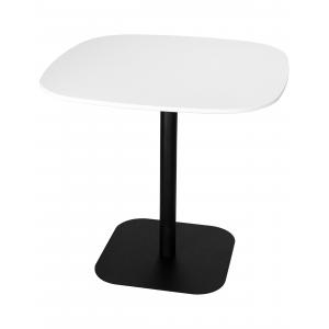 Стол Otisk 80x80 столешница белая, основание черное