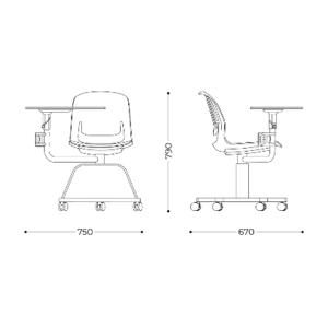 Аудиторное кресло Mobi со столиком