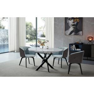 Стол Glow раскладной белый с черными ножками