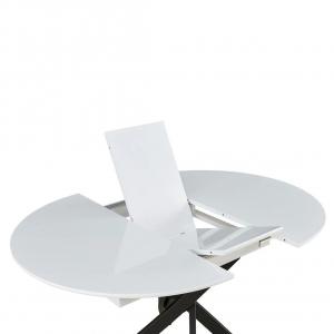 Стол Glow раскладной белый с черными ножками