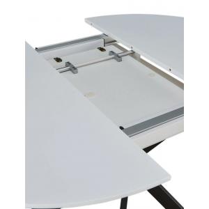 Стол Glow раскладной белый с черными ножками