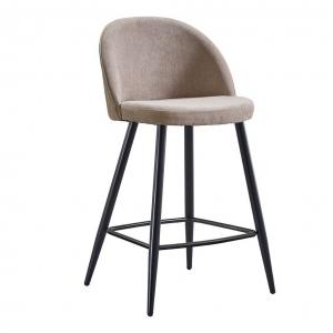 Полубарный стул Shelly бежевый ножки черные
