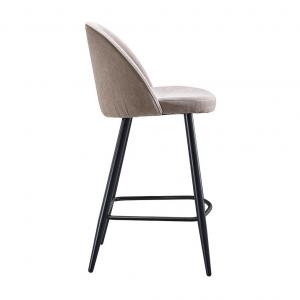 Полубарный стул Shelly бежевый ножки черные