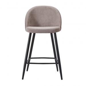 Полубарный стул Shelly бежевый ножки черные