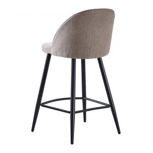 Полубарный стул Shelly бежевый ножки черные