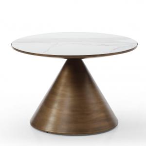 Стол журнальный Cedric D70 белый керамика