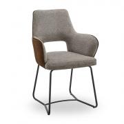 Стул Huma Arm серый/ коричневый 