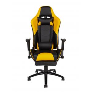 Игровое кресло Lotus GTS черно-желтая экокожа