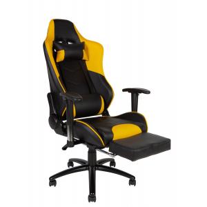 Игровое кресло Lotus GTS черно-желтая экокожа