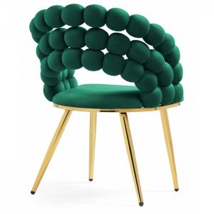 Стул Ball зеленый, золотые ножки