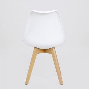 Стул SEPHI PU белый, сиденье серое