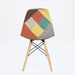 Стул Eames Patchwork красно-желто-синий мультиколор