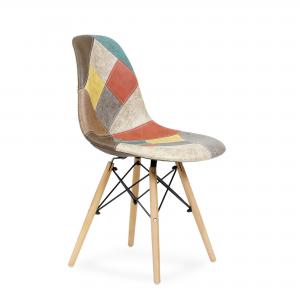 Стул Eames Patchwork красно-желто-синий мультиколор