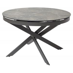 Стол BRUNO раскладной 120/170 с матовой серо-коричневой керамической столешницей "под камень"